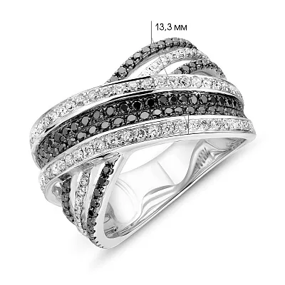 Золотое кольцо с бриллиантами (арт. К28124080б)