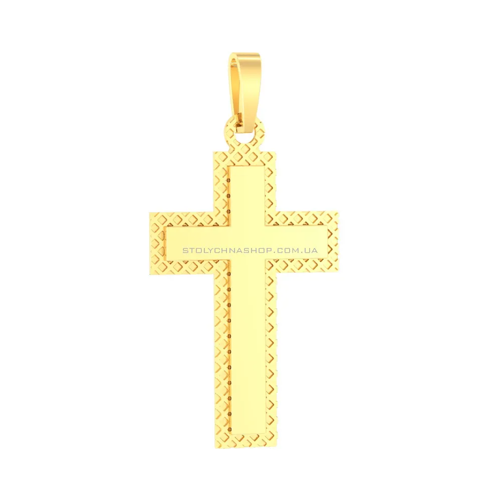 Подвеска-крестик из желтого золота (арт. 440409ж)