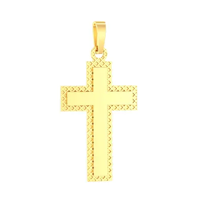 Підвіска-хрестик з жовтого золота (арт. 440409ж)