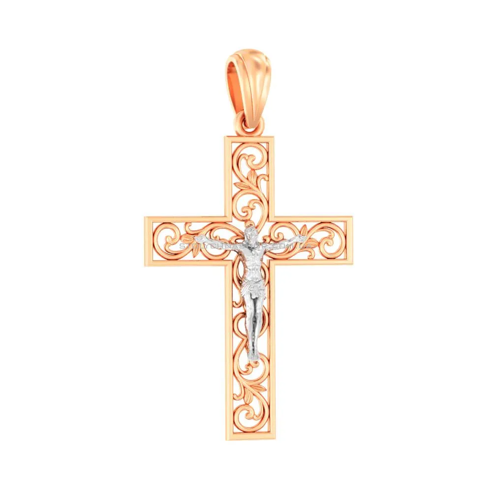 Золотой крестик с распятием  (арт. 501703)