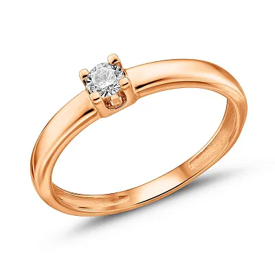 Золотое кольцо с бриллиантом (арт. 1104999201)