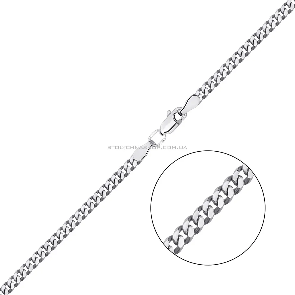 Серебряная цепочка в Панцирном плетении  (арт. 7508/3-0304.100.2) - цена