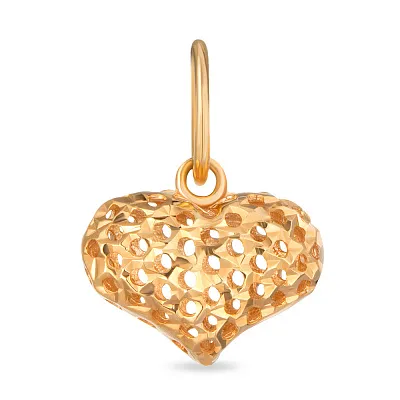 Золотая подвеска «Сердце»  (арт. 424107)