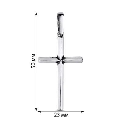 Серебряная подвеска-крестик (арт. 7903/3626/1-ч)