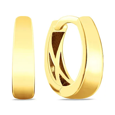 Серьги-кольца из желтого золота (арт. 107043/10ж)