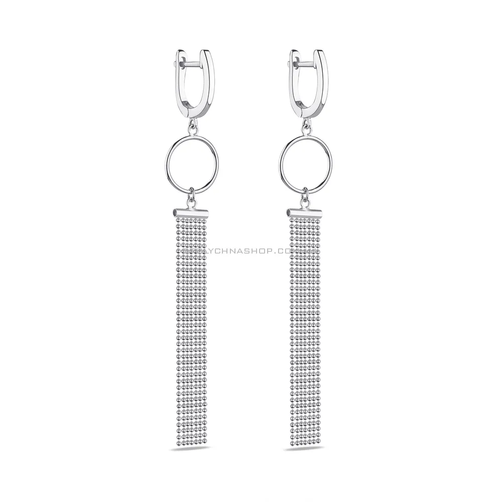 Довгі сережки зі срібла без каміння Trendy Style  (арт. 7502/4385) - цена
