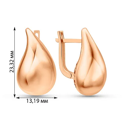 Золотые серьги Капля (арт. 1091390/1)