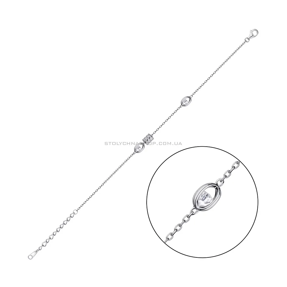Срібний браслет з фіанітами (арт. 7509/3921) - цена