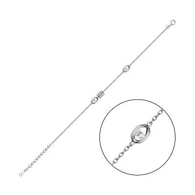 Срібний браслет з фіанітами (арт. 7509/3921)