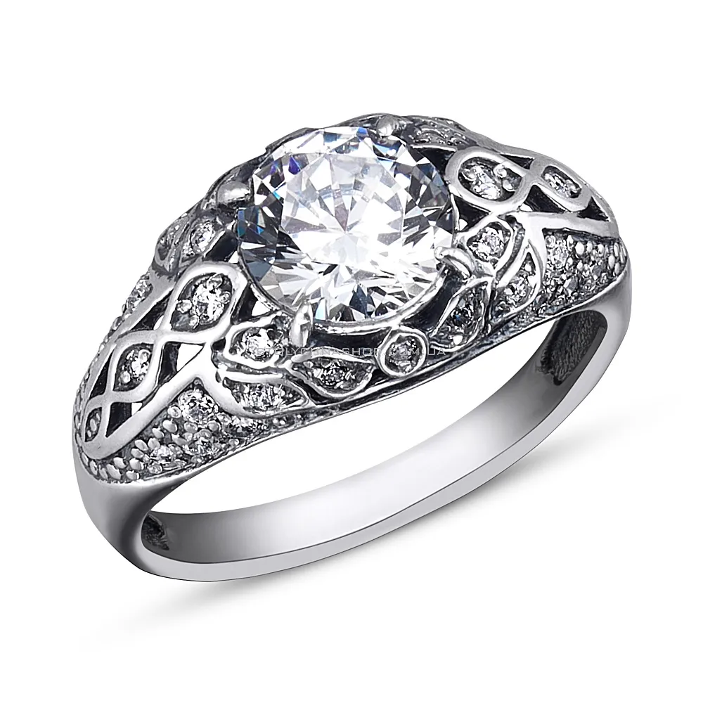 Серебряное кольцо с фианитами (арт. 7901/2112282)