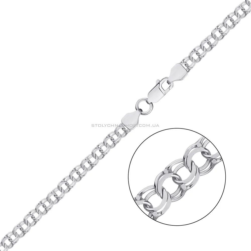 Срібний ланцюжок плетіння Подвійний бісмарк (арт. 0300313)
