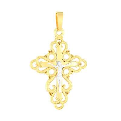 Хрестик з жовтого золота «Дар Божої благодаті» (арт. 501362ж)