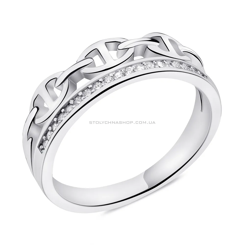 Серебряное кольцо с фианитами (арт. 7501/6495) - цена