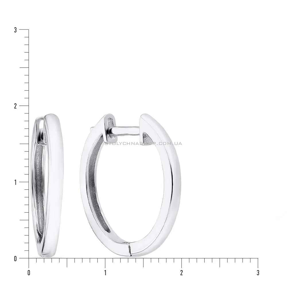 Серебряные серьги кольца  (арт. 7502/3661)