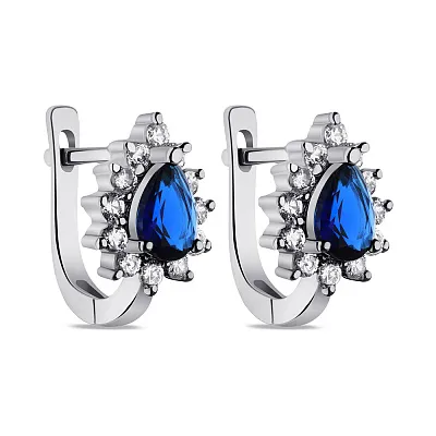 Серьги из серебра с фианитами (арт. 7502/СК2ФС/383)