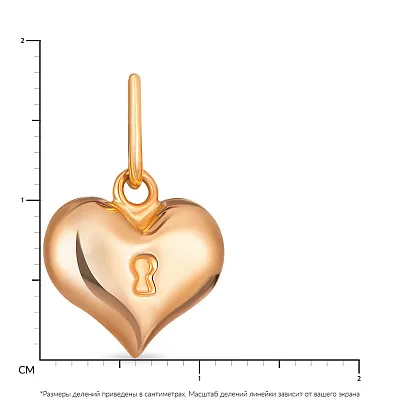 Золотий кулон «Серце»  (арт. 424105)