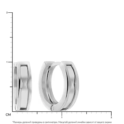 Серьги кольца из белого золота (арт. 103695/10б)