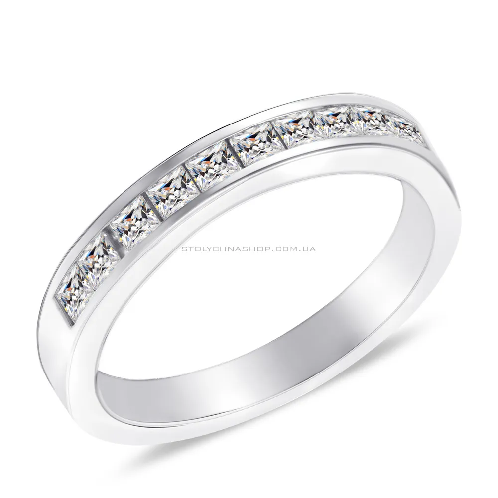 Серебряное кольцо с фианитами (арт. 7501/4177) - цена