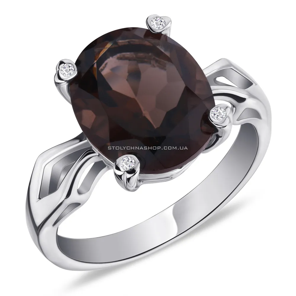 Кольцо серебряное с кварцем  (арт. 7001/5017Пккр) - цена