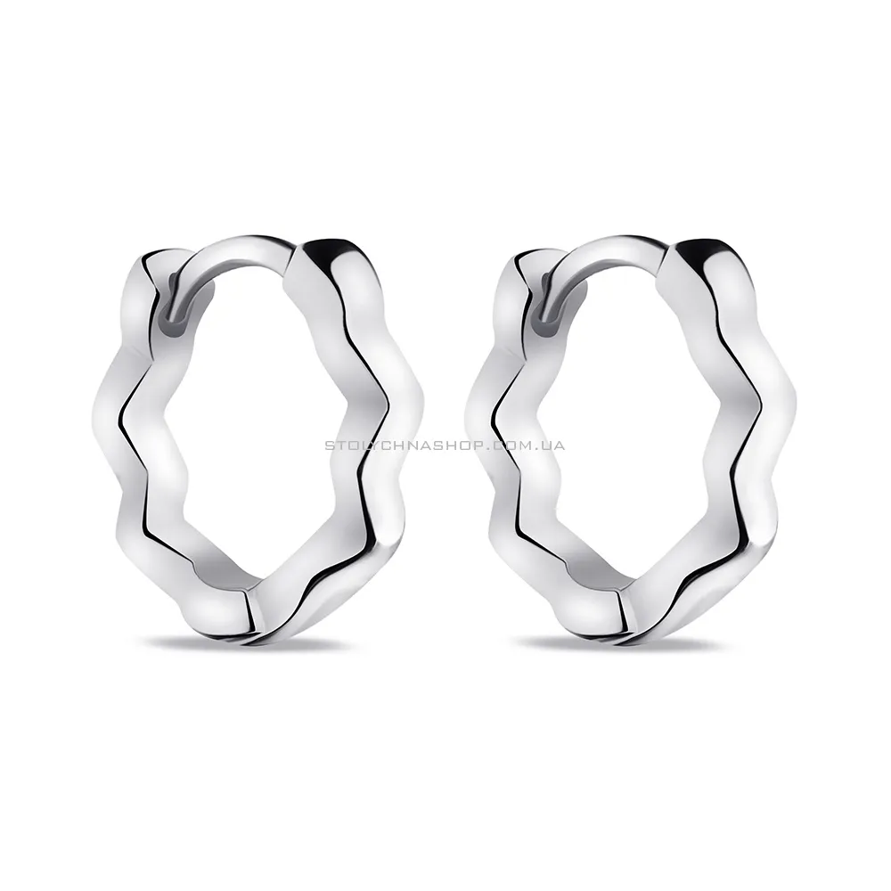 Срібні сережки-кільця без каменів (арт. 7502/9424/10) - цена