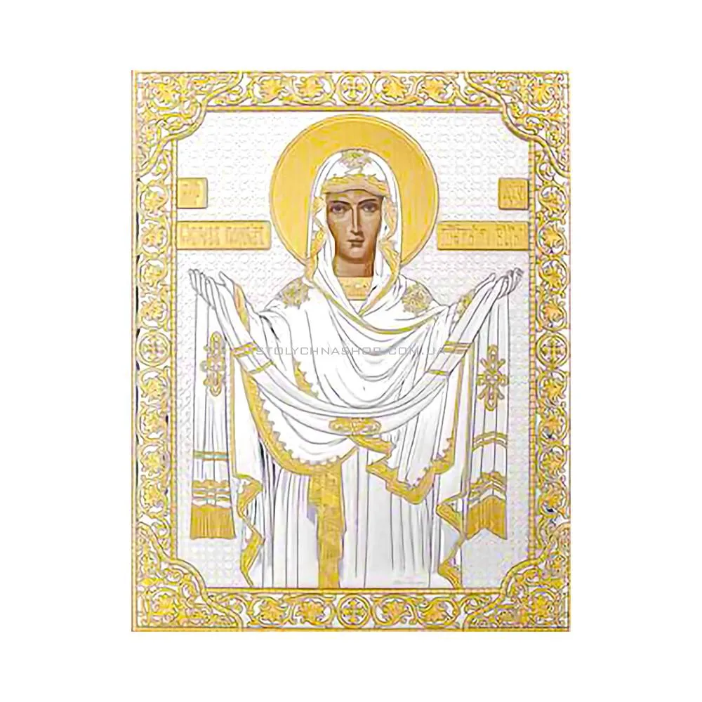 Икона Покрова Пресвятой Богородицы (124x164 мм) (арт. P-4/018G/K.SC) - цена