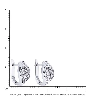 Серьги из серебра с фианитами (арт. 7502/2970)