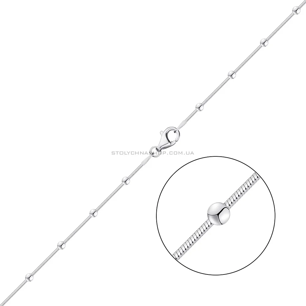 Срібний ланцюжок плетіння Снейк фантазійний (арт. 03021804) - цена