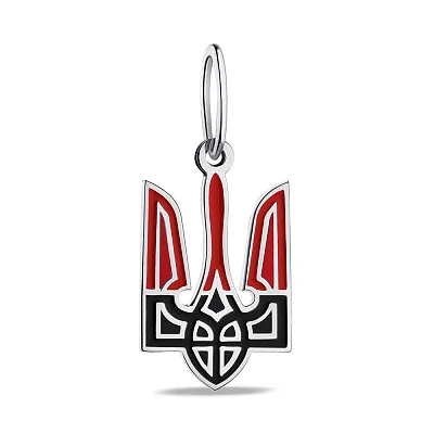 Серебряный подвес Герб Украины (арт. 7503/А032екчпю)