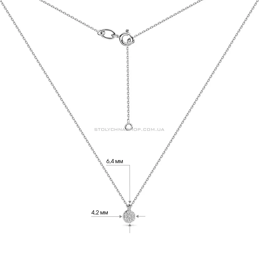 Кольє з білого золота з діамантами  (арт. Ц011283б) - 3 - цена