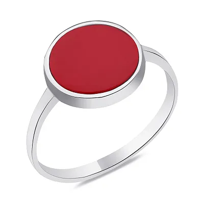 Серебряное кольцо с кораллом (арт. 7501/А224Крккю)
