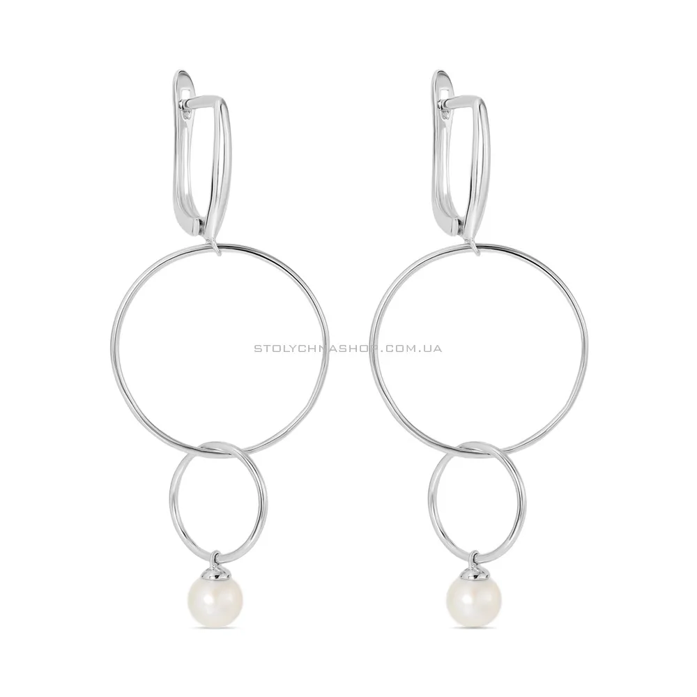 Срібні сережки Trendy Style з перлами (арт. 7502/3969жб)