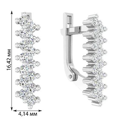 Золотые серьги с фианитами (арт. 110161б)