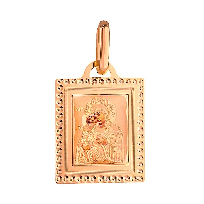 Золота ладанка іконка Божа Матір «Володимирська» (арт. 421269В)