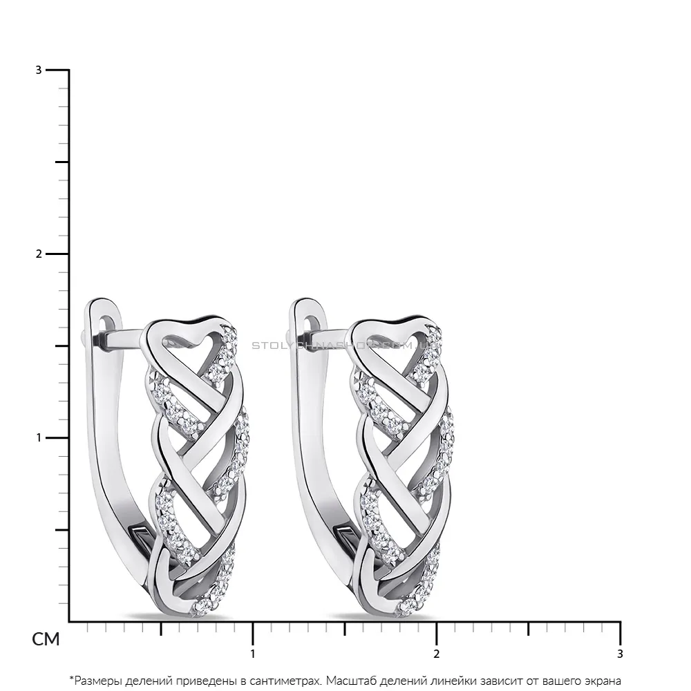 Сережки зі срібла з фіанітами (арт. 7502/4404)