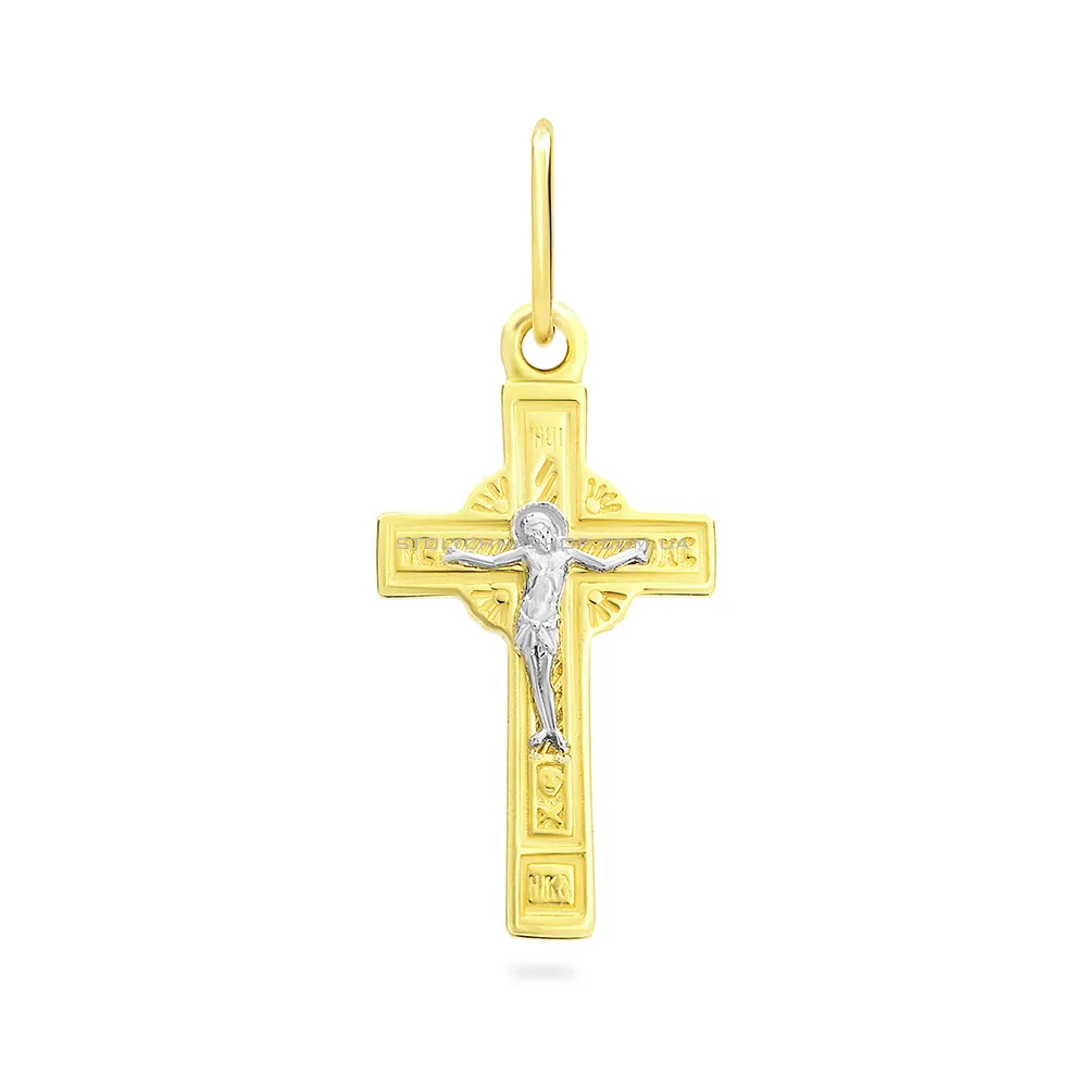 Золотой крестик с распятием  (арт. 501591ж)