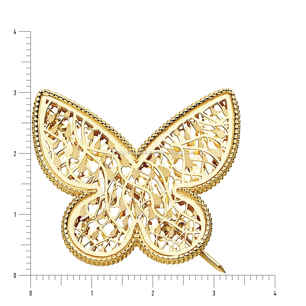 Золота брошка Francelli «Метелик» (арт. 270261ж)