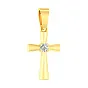 Хрестик з жовтого золота з діамантом (арт. П011025005ж)