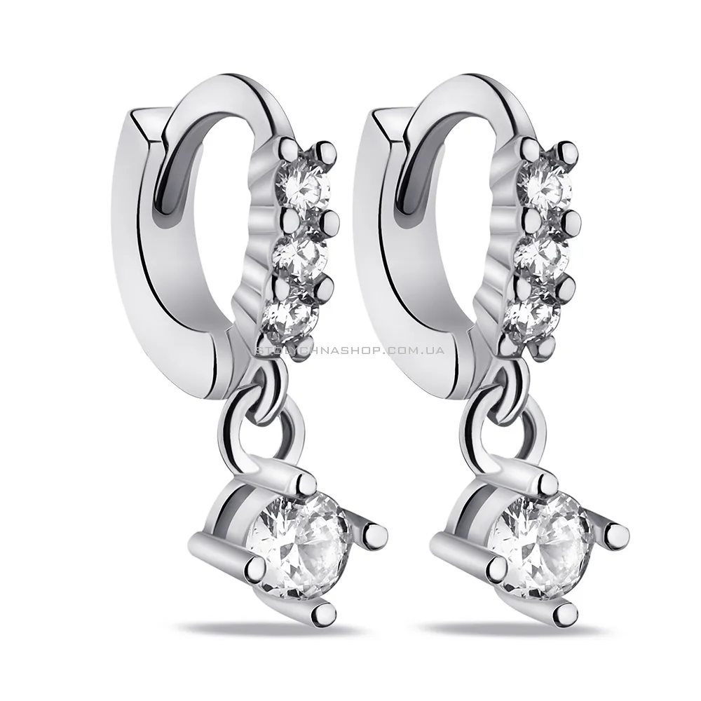 Срібні сережки з фіанітами (арт. 7502/9316/10) - цена