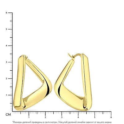 Сережки Francelli з жовтого золота без каміння (арт. е108927ж)