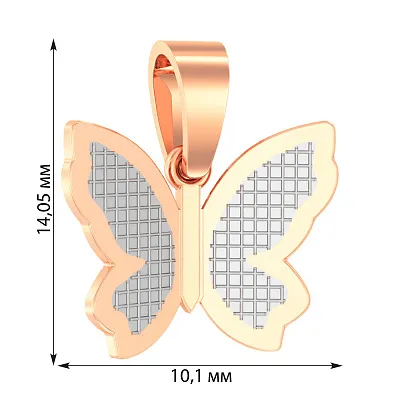 Золотая подвеска «Бабочка» (арт. 440412)