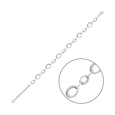 Срібний браслет з камінням  (арт. 7509/3562)