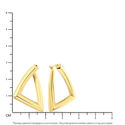 Золотые серьги Francelli в форме геометрической фигуры  (арт. е108926ж)