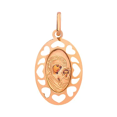 Золота ладанка іконка Божа Матір «Казанська» (арт. 421056К)