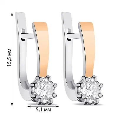 Срібні сережки з фіанітами (арт. 7202/407сп)