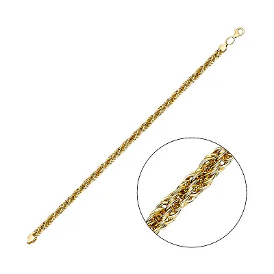 Золотий браслет плетіння Джгут (арт. 312703ж)