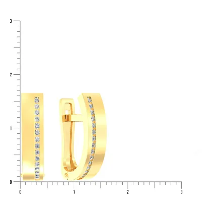 Золоті сережки з фіанітами (арт. 110485ж)