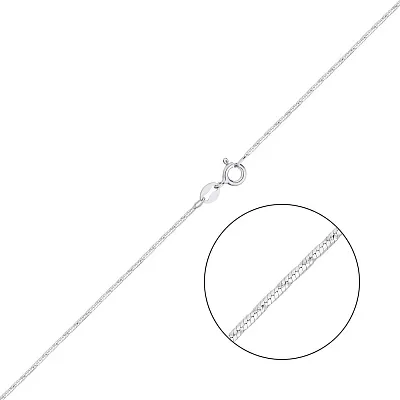 Срібний ланцюжок плетіння Снейк Алмазний (арт. 7508/256Р2/40)