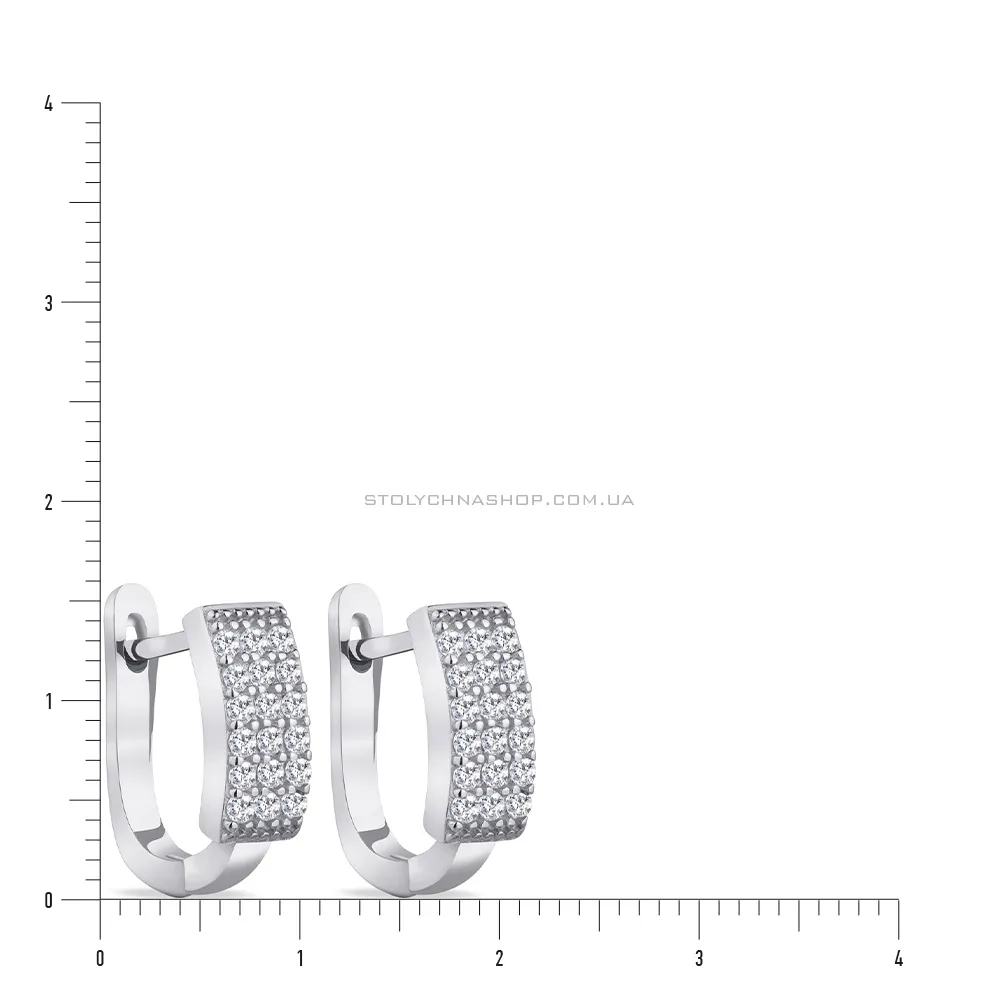 Срібні сережки з фіанітами (арт. 7502/4135)