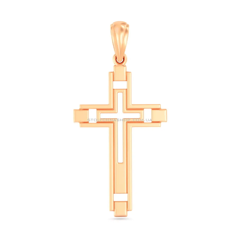 Крестик из красного золота  (арт. 440917) - цена