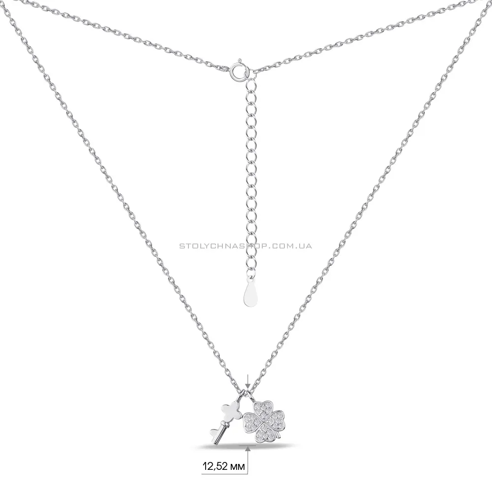 Колье из серебра с фианитами (арт. 7507/1100) - 3 - цена